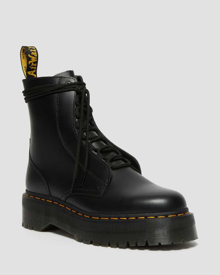 Dr Martens Mens Jarrick Smooth Leather Platform Ankle Boots Black - 13405OHJY